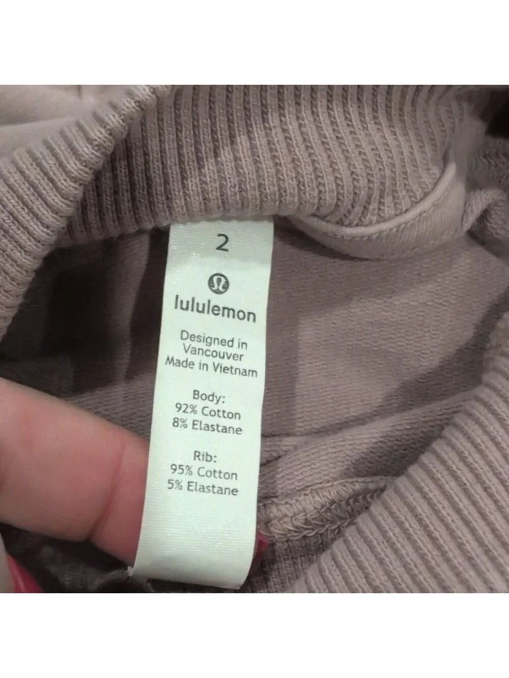 Lululemon Ready to Roll Crew Washed Vintage Mauve